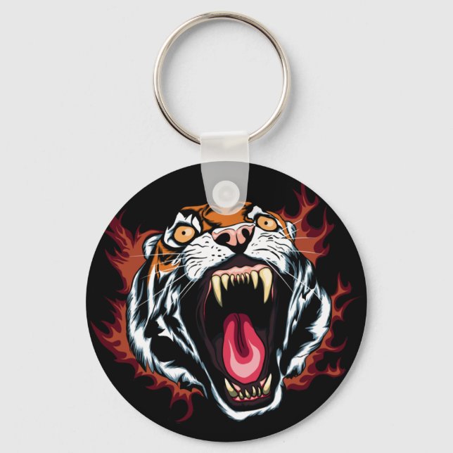 Llavero Enfadado Roaring Tiger Face (Anverso)