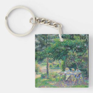 Llavero Enfants attabés dans le jardin Camille Pissarro