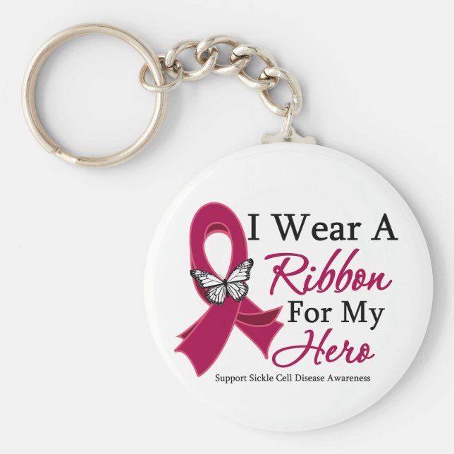 Llavero Enfermedad de anemia falciforme uso una cinta de o (Frente)