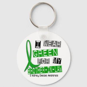 Llavero Enfermedad de riñón llevo el verde para mi cuña