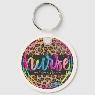 Llavero "Enfermera - Amor, Inspira, cura" en color arcoiri