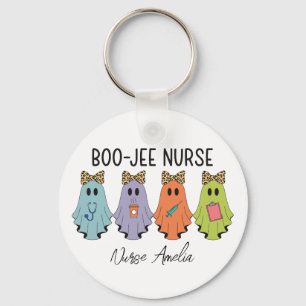 Llavero Enfermera Boo-Jee Halloween Fantasma Personalizado