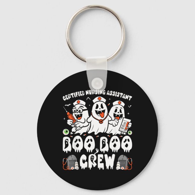 Llavero enfermera certificada Halloween Ghost CNA (Anverso)