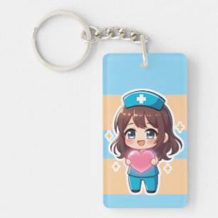 Llavero Enfermera Chibi Original 2.0 - Cuidado con el Cora