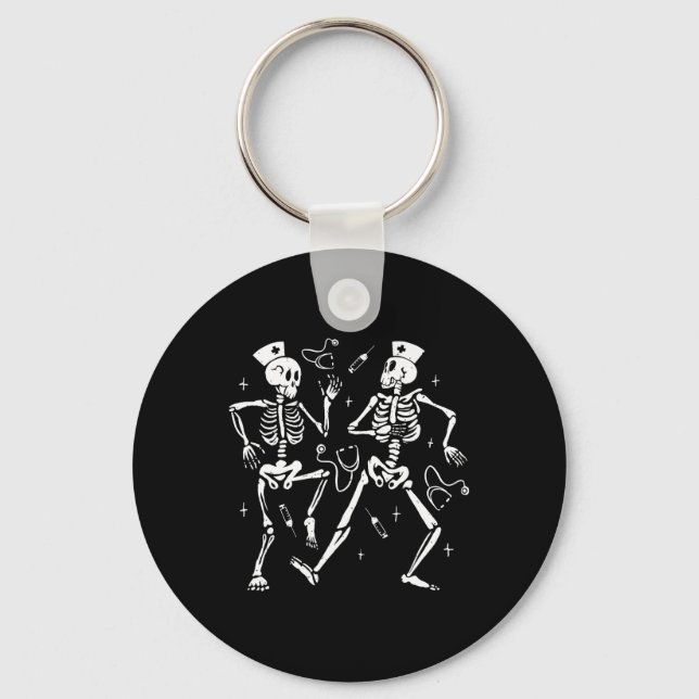 Llavero Enfermera Dancing Skeleton Halloween Disfraz de es (Anverso)