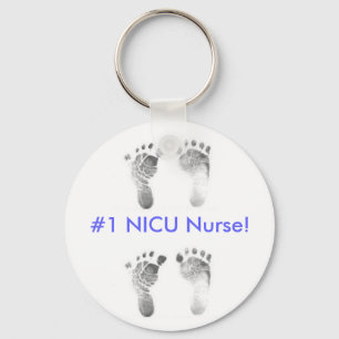 Llavero ¡Enfermera de #1 NICU! (azul)
