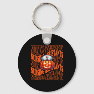 Llavero Enfermera de calabaza de Halloween Enfermera de ve