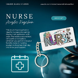 Llavero Enfermera de clave acrílica