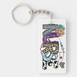 Llavero Enfermera de clave acrílica