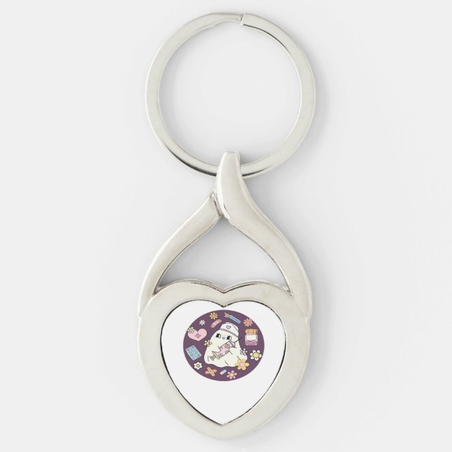 Llavero Enfermera de Halloween sobredimensionada camiseta (Anverso)