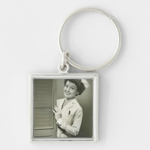 Llavero Enfermera de mirada furtiva