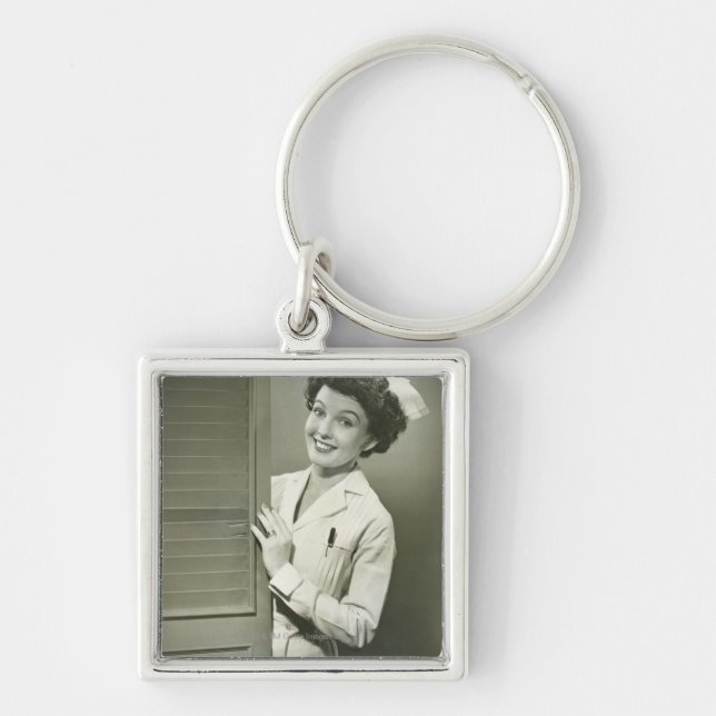 Llavero Enfermera de mirada furtiva (Frente)