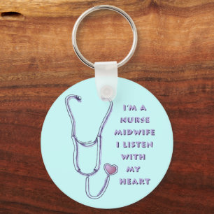 Llavero Enfermera de partería cardíaca Stethoscope
