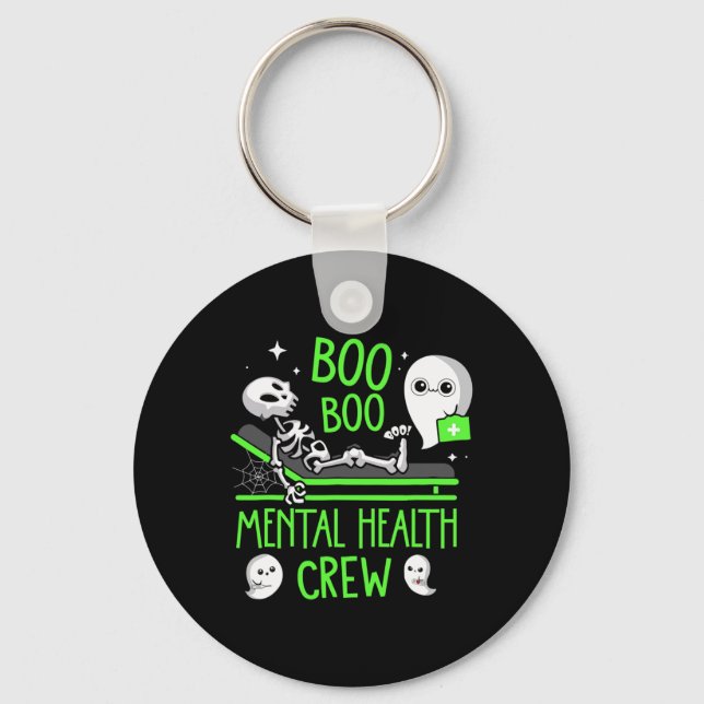 Llavero Enfermera de salud mental Psiquia Boo Boo Crew Enf (Anverso)