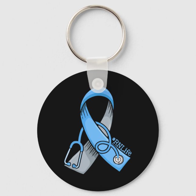 Llavero Enfermera Diabetes Conciencia Enfermería de cinta  (Anverso)