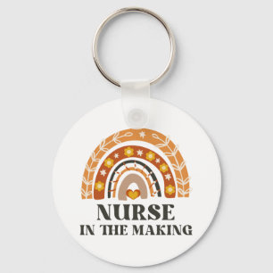 Llavero Enfermera en el arcoiris vintage
