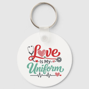 Llavero Enfermera es mi uniforme de amor