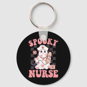 Llavero Enfermera floral floral cute fantasma enfermera Gr