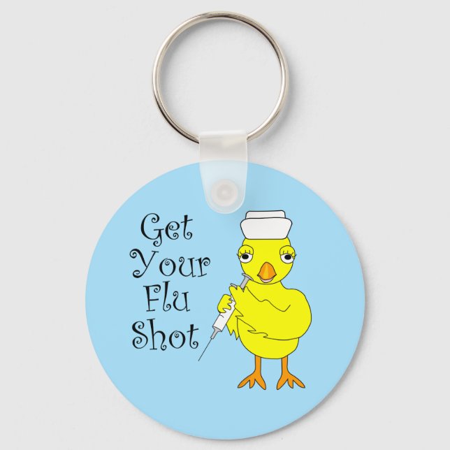 Llavero Enfermera Flu Shot Chick (Anverso)