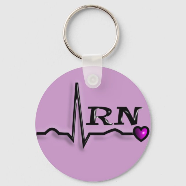Llavero Enfermera inscrita "RN" Regalos QRS Diseño (Anverso)