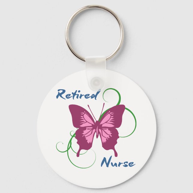 Llavero Enfermera jubilada (mariposa) (Anverso)
