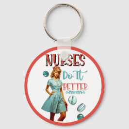 Llavero Enfermera Nostálgica Cute Enfermeras De Pinup Lo H