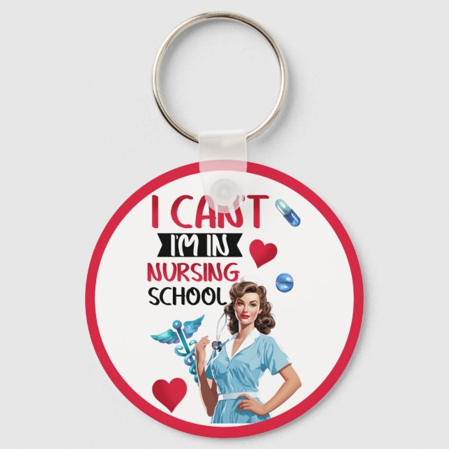 Llavero Enfermera Nostálgica en escuela de Enfermería (Anverso)