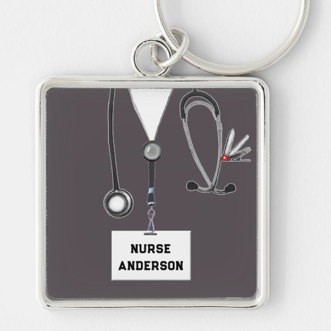 Llavero Enfermera personalizada Keepsake (Frente)