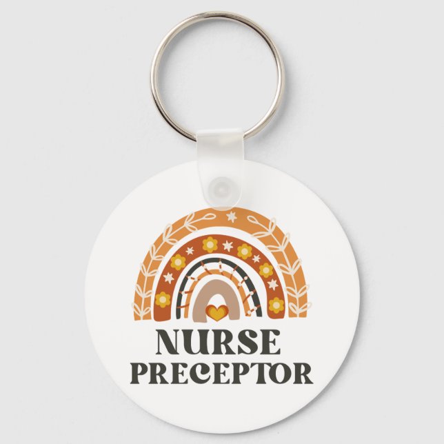 Llavero Enfermera Preceptor Vintage Arcoiris (Anverso)