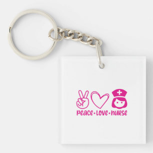 Llavero Enfermera Regalo Paz Enfermera de Amor