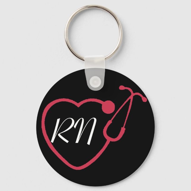 Llavero Enfermera/ RN Stethoscope Cadena de claves (Anverso)