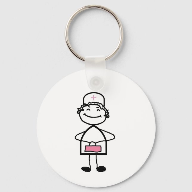 Llavero enfermera rosa (Anverso)