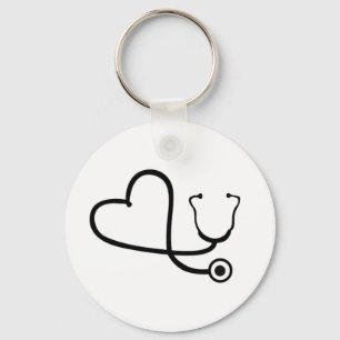 Llavero Enfermera Stethoscope Corazón