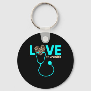 Llavero Enfermera Vida Rn Lpn Cna Healthcare Leopardo Enfe