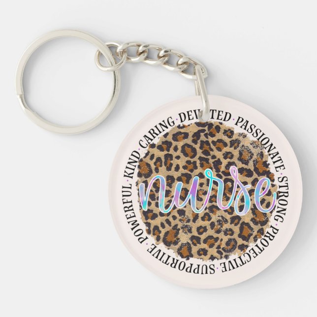 Llavero "Enfermera" y rasgos inspiradores - impresión de l (Frente)