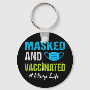 Llavero Enfermera y vacuna de enfermería mascarada y vacun