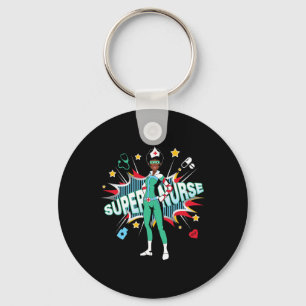 Llavero Enfermeras negras camisetas rocas super héroe grac