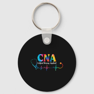 Llavero Enfermería Certificada Istant Tie Dye Cna Enfermer