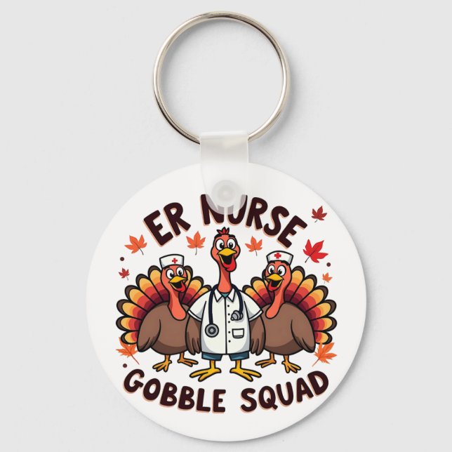 Llavero ENFERMERÍA de Acción de Gracias de la Enfermera Go (Anverso)