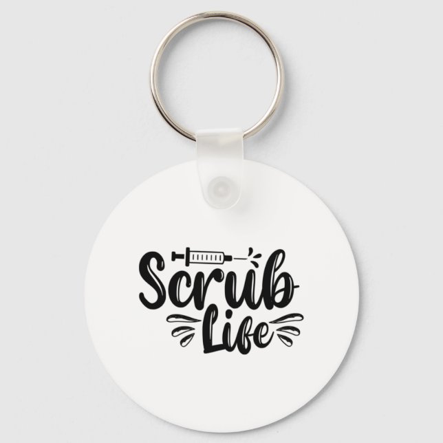 Llavero Enfermería Regalo Vida de Scrub (Anverso)