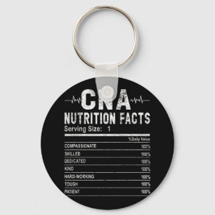 Llavero Enfermero de Hechos de Nutrición de Auxiliar de En