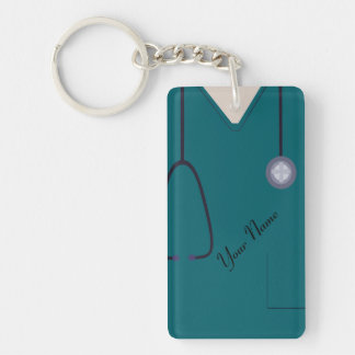 Llavero Enfermeros médicos Enfermera Personalizado Verde a