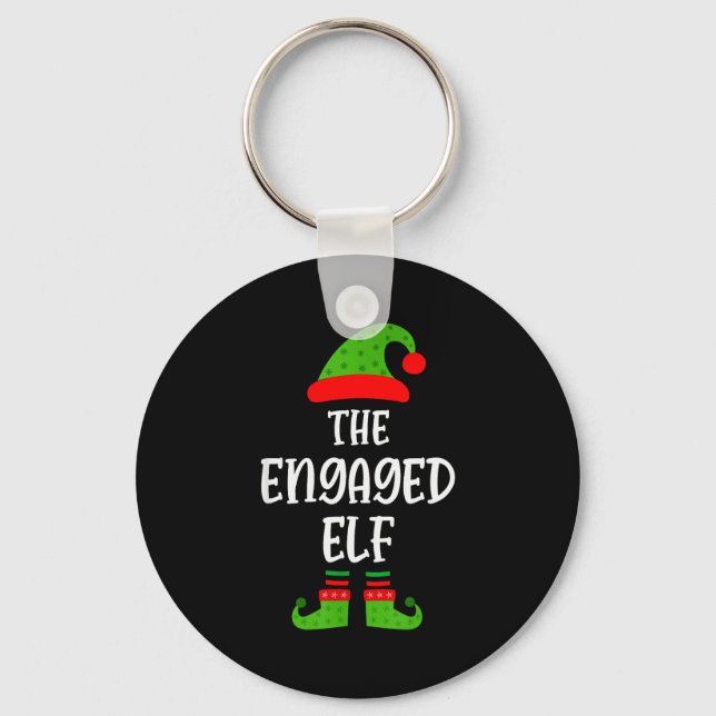 Llavero Engaged Elf Family Matching Christmas Engagement  (Anverso)
