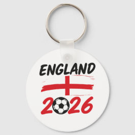 Llavero England 2026 Soccer Fan Design, Cross and Football