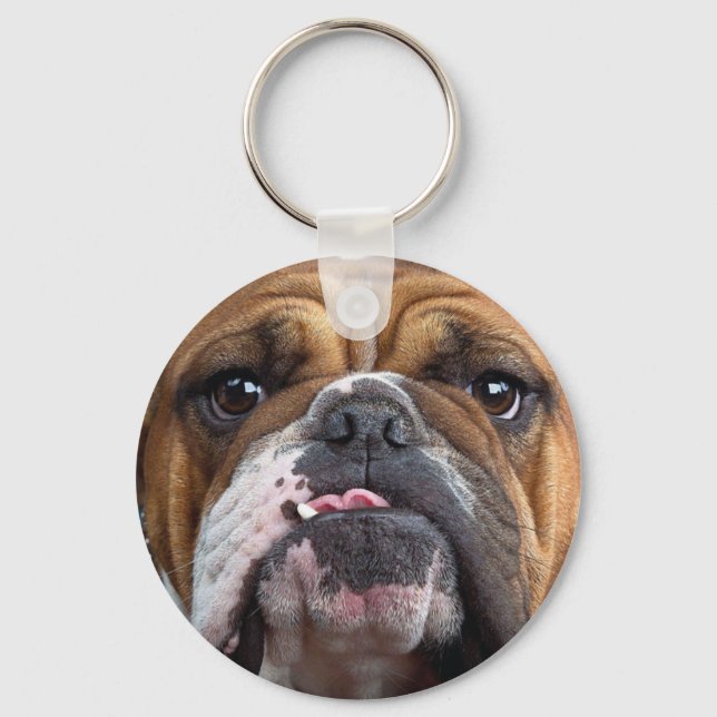 Llavero English Bulldog  Throw Pillow (Anverso)