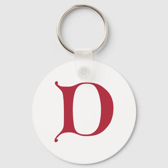 Llavero English Gothic Monogram letter D (Anverso)