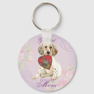 Llavero English Setter Heart Mom