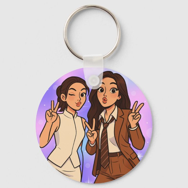 Llavero Englot Kazz Awards Fun Pose Cam, Engfa & Charlotte (Anverso)