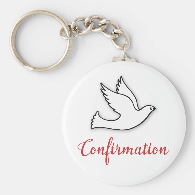 Llavero Enhorabuena devoción de confirmación con oro, rojo (Frente)