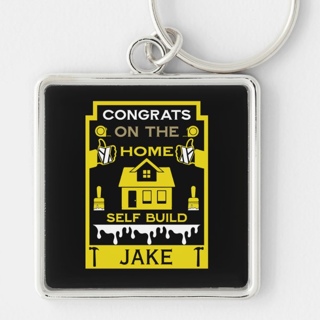 Llavero Enhorabuena por la autoconstrucción en casa (Frente)